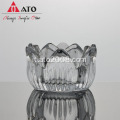 Porta di candele di fiori Crystal Glass Holder Tagn